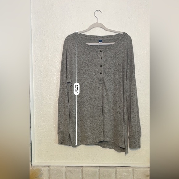Old Navy heather grey plush tunic size XL - Picture 4 of 8